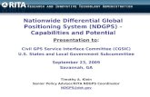 Nationwide Differential Global Positioning System (NDGPS) – Capabilities and Potential