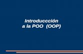 Introduccción a la POO  (OOP)