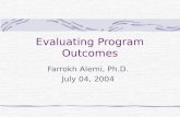 Evaluating Program Outcomes