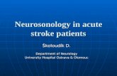 Neurosonolog y in acute stroke patients