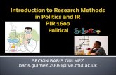 Introduction to Research Methods in Politics and IR PIR 1600 Political