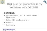 Higt-p T  di-jet production in  gg  collisions with DELPHI