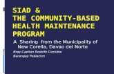 SIAD &  THE COMMUNITY-BASED HEALTH MAINTENANCE PROGRAM
