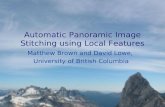 Automatic Panoramic Image Stitching using Local Features