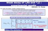 Weak decay of  5 Λ He and  12 Λ C : experimental results