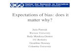 Expectations of bias: does it matter why?