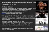 Science of Science Research and Tools  Tutorial #12 of 12 Dr. Katy Börner
