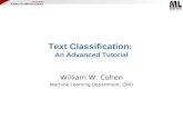 Text Classification:  An Advanced Tutorial