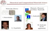 Theoretical and Computational Materials Science