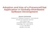 Adoption and Use of a Presence/Chat Application in Globally-Distributed  Software Development