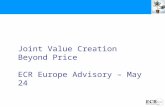 Joint Value Creation Beyond Price ECR Europe Advisory – May 24