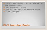 Ch 2 Learning Goals