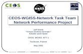 CEOS-WGISS-Network Task Team  Network Performance Project