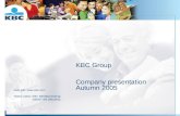 KBC Group Company presentation Autumn 2005