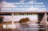 EVALUATING SELECTED SCOUR EQUATIONS FOR BRIDGE PIERS IN COARSE STREAMBEDS IN NEW YORK