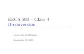 EECS 583 – Class 4 If-conversion