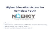 Higher Education Access for Homeless Youth
