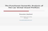The  Functional-Semantic Analysis of the Laz Verbal Vowel Prefixes
