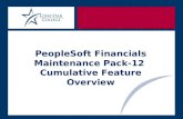 PeopleSoft Financials Maintenance Pack-12  Cumulative Feature Overview
