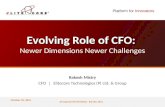 Evolving Role of CFO:  Newer Dimensions Newer Challenges