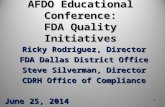 AFDO Educational Conference: FDA Quality Initiatives