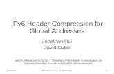 IPv6 Header Compression for Global Addresses