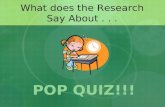 What does the Research  Say About . . .