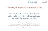 Climate, Water and Vulnerabilities