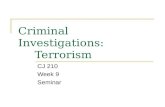 Criminal Investigations:  Terrorism