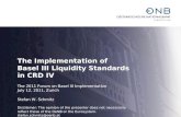 The Implementation of Basel III Liquidity Standards in CRD IV