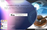 Leadership Seminar Brief introduction: Governance, Risk & Compliance from a business perspective