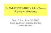 SoWMEX/TiMREX Mid-Term Review Meeting