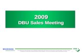 2009  DBU Sales Meeting