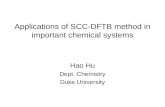 Applications of SCC-DFTB method in important chemical systems