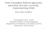 How Canadian federal agencies perceive and are currently implementing EAM