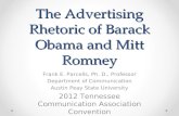 The Advertising Rhetoric of Barack Obama and Mitt Romney