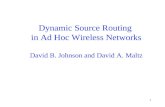 Dynamic Source Routing  in Ad Hoc Wireless Networks David B. Johnson and David A. Maltz
