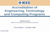 Accreditation of Engineering, Technology and Computing Programs