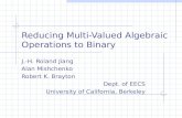 Reducing Multi-Valued Algebraic Operations to Binary