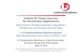 X-Band RF Power Sources  for Accelerator Applications