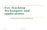 Eye Tracking Techniques and applications