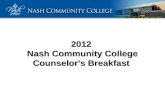 2012  Nash Community College Counselor's Breakfast