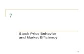 Stock Price Behavior  and Market Efficiency