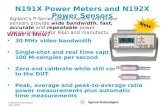 N191X Power Meters and N192X Power Sensors