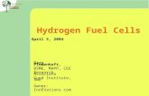 Hydrogen Fuel Cells  April 5, 2004