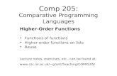 Comp 205: Comparative Programming Languages