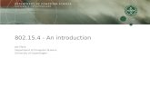 802.15.4 - An introduction