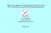High-Throughput Programmable Systolic Array FFT Architecture and FPGA Implementations