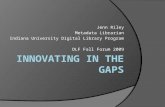 Innovating in  The gaps