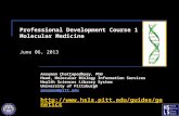 Professional Development Course 1 – Molecular Medicine June 06, 2013